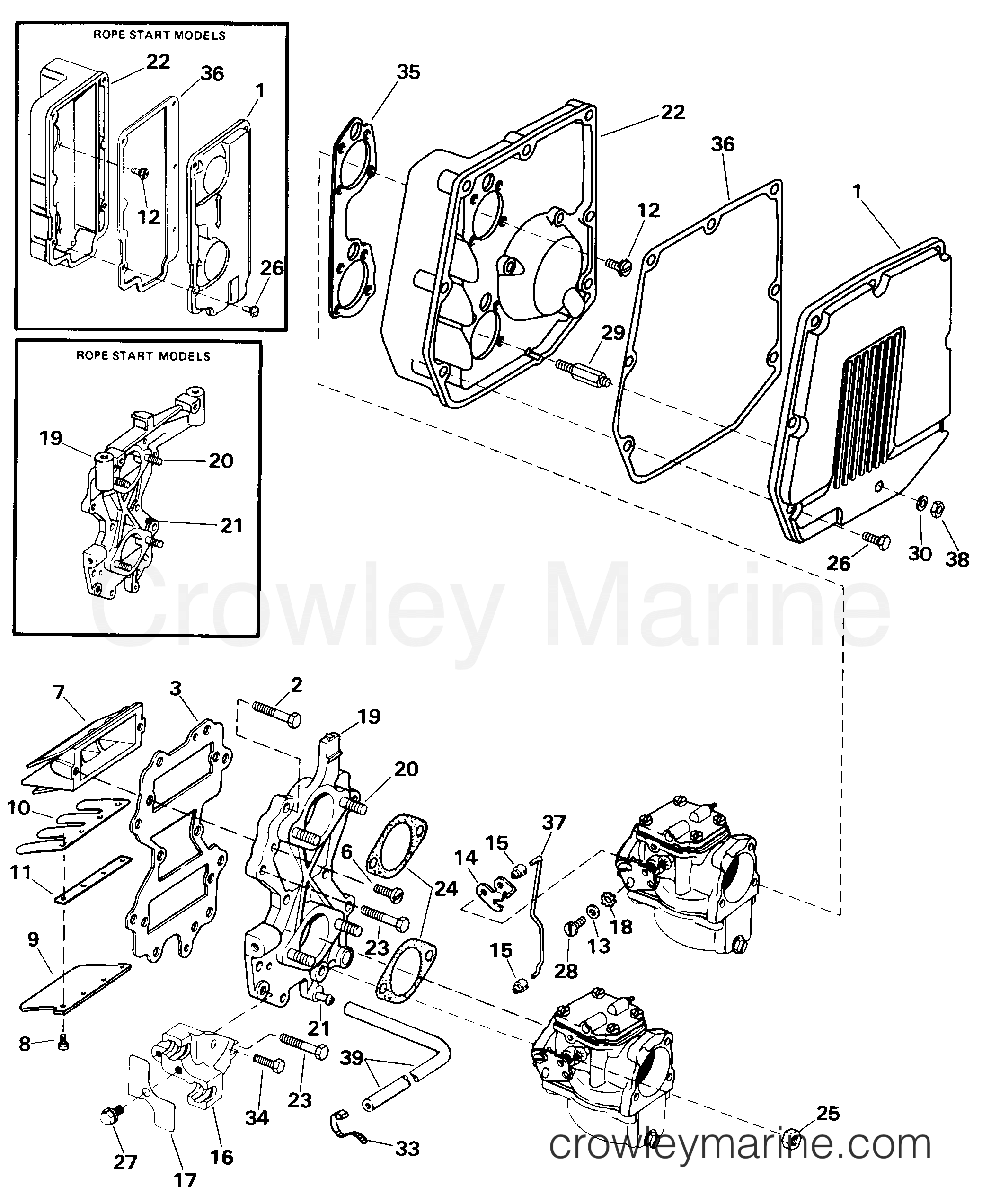 1998 Johnson Outboards 50 - X50ESLECC INTAKE MANIFOLD section