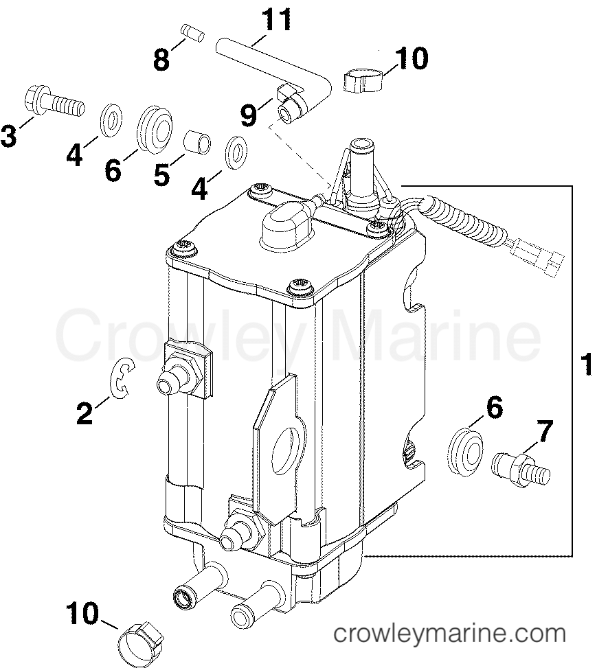 2005 Outboard 225 - E225DHLSOF - FUEL PUMP & VAPOR SEPARATOR