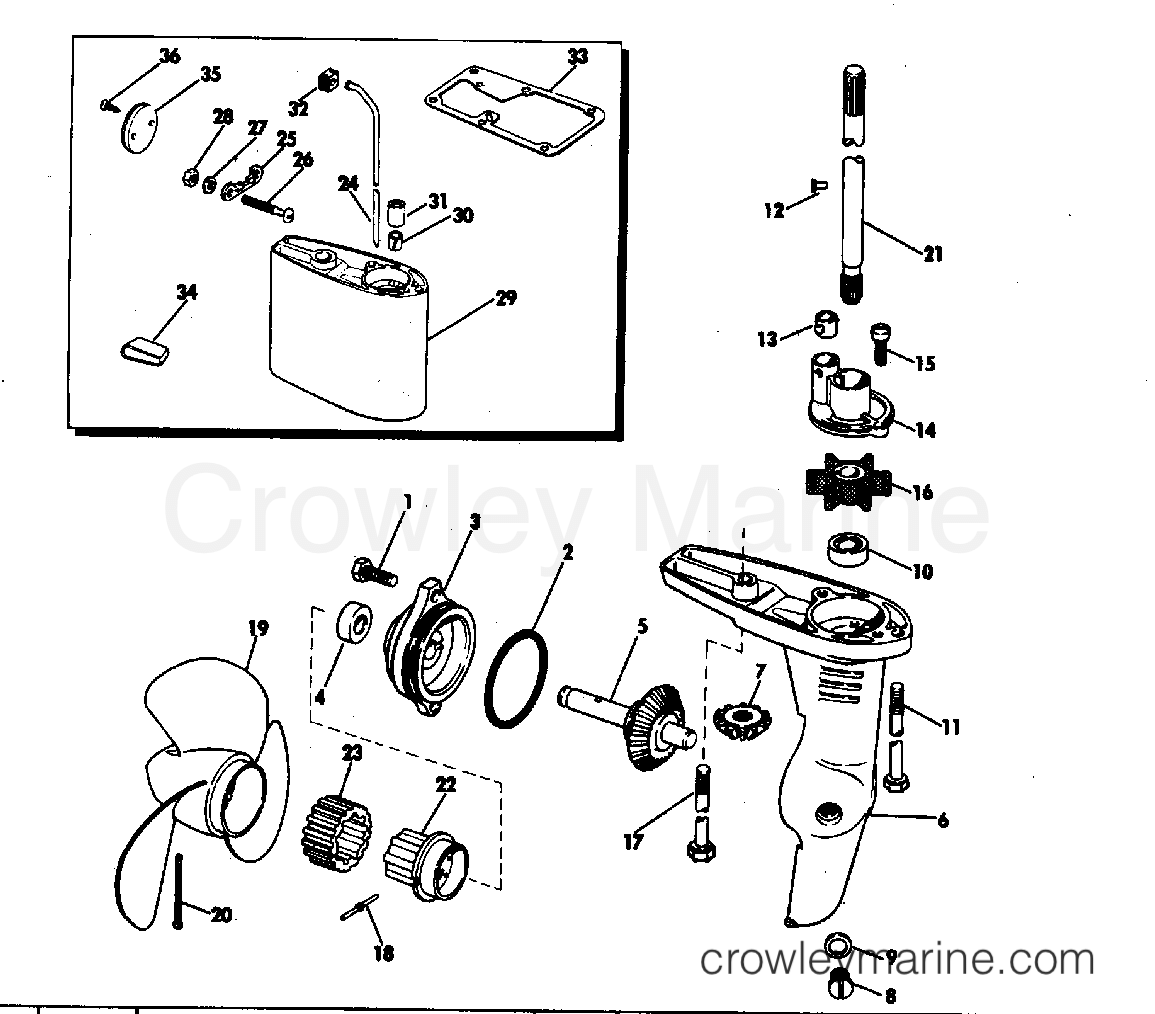 1971 Outboard 2 - 2102A - GEARCASE