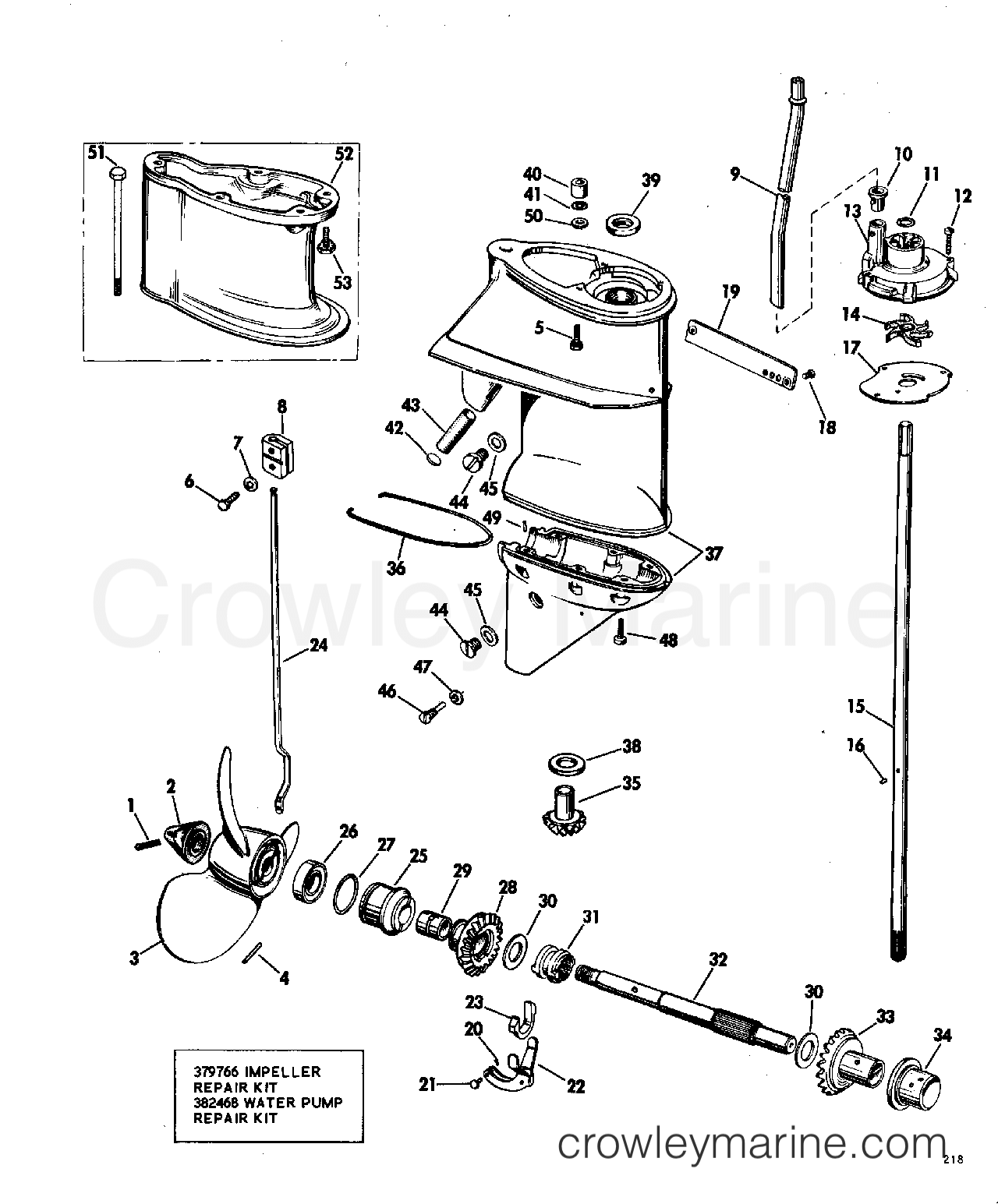 1968 Outboard 20 - FD-22E - GEARCASE