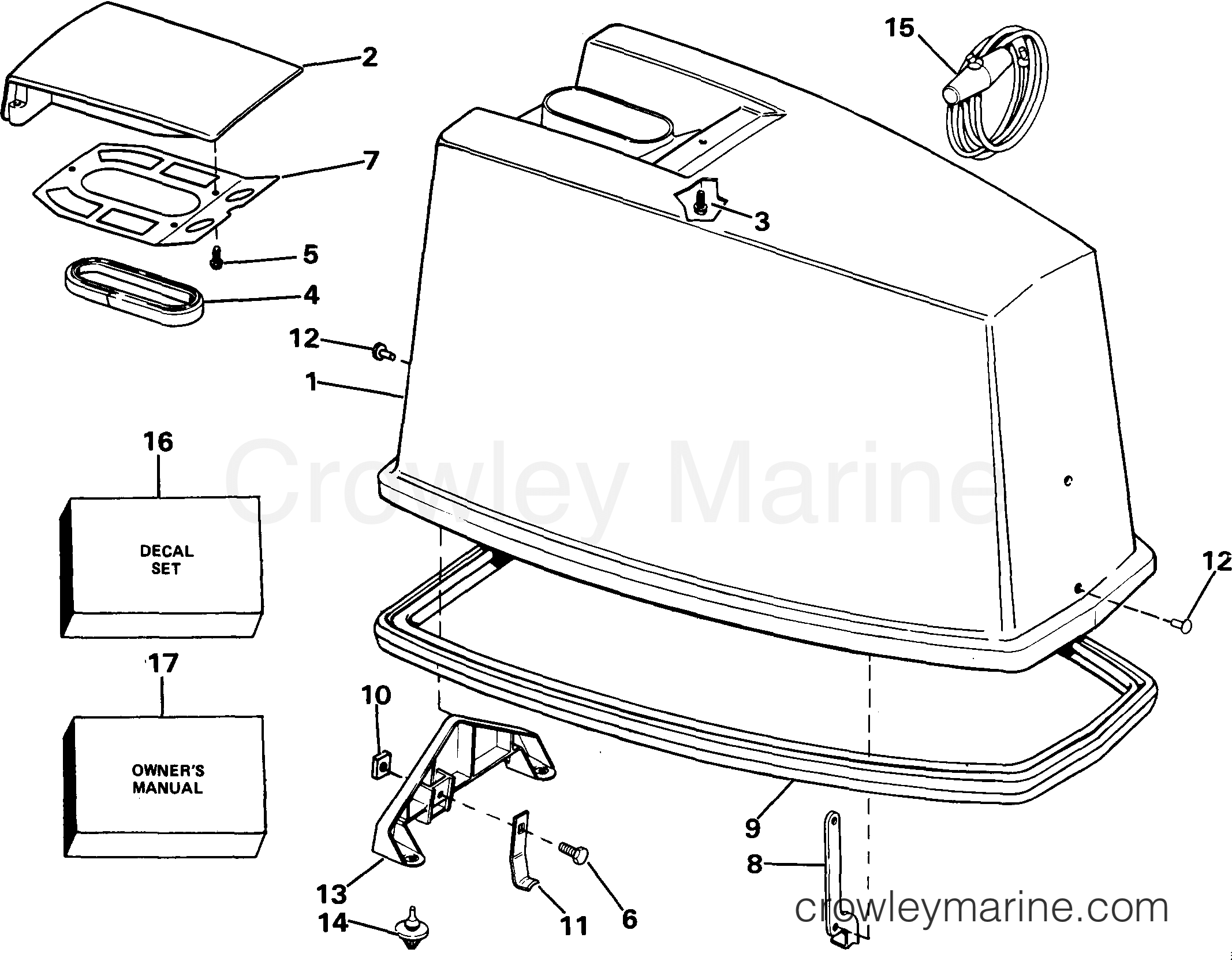 1985 Outboard 65 - E65WMLCOC - ENGINE COVER