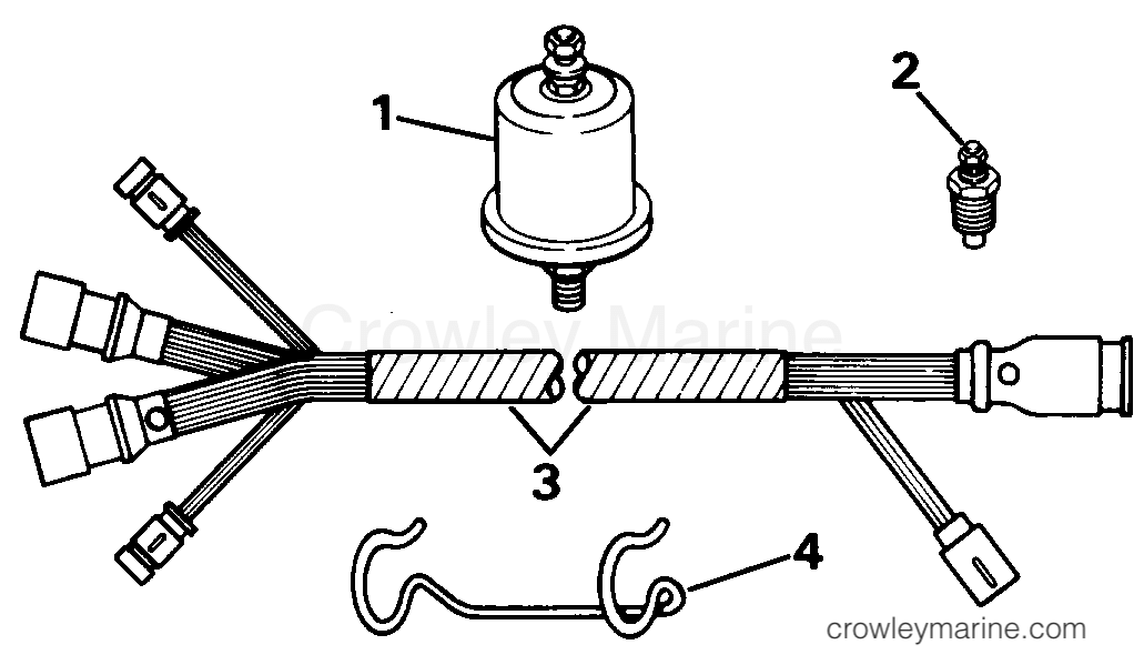 1995 Rigging OMC Stern Drive - All Models - SECOND STATION CONNECTOR - INSTRUMENTS & TRIM CABLE
