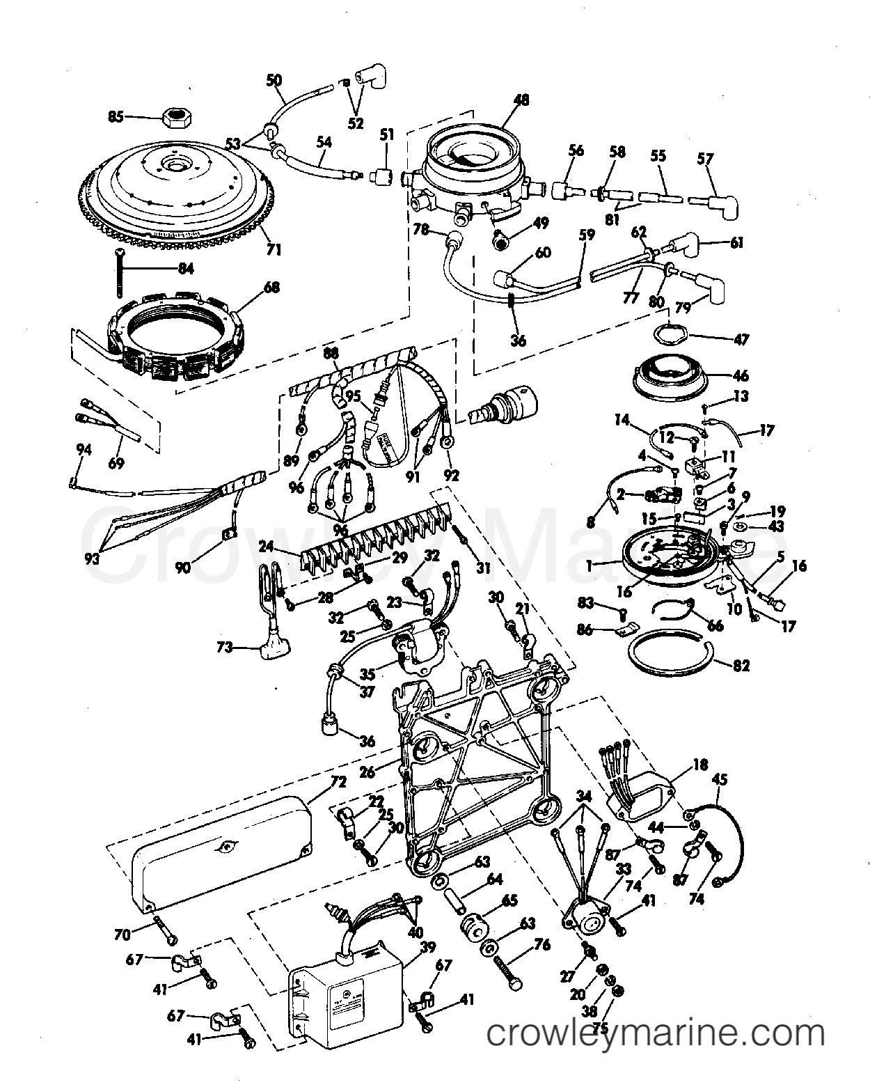 1971 Outboard 100 - 100193C - IGNITION SYSTEM