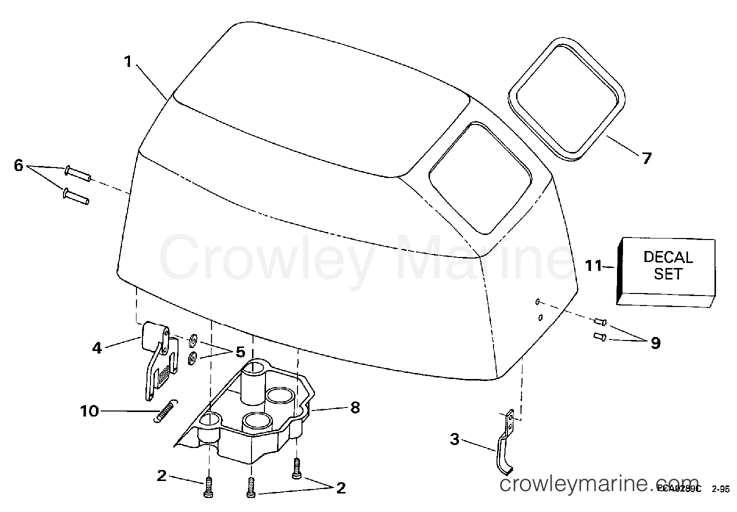 1997 Outboard 8 - BJ8RCB - ENGINE COVER
