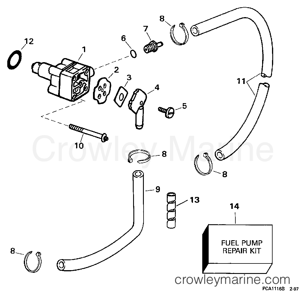 1997 Evinrude Outboards 9.9 - BE10FRELUA FUEL PUMP section