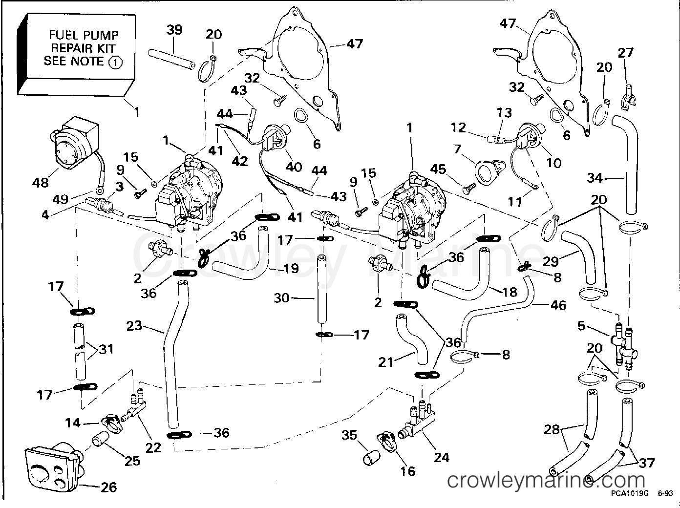 1994 Outboard 250 - J250TXERC - FUEL PUMP