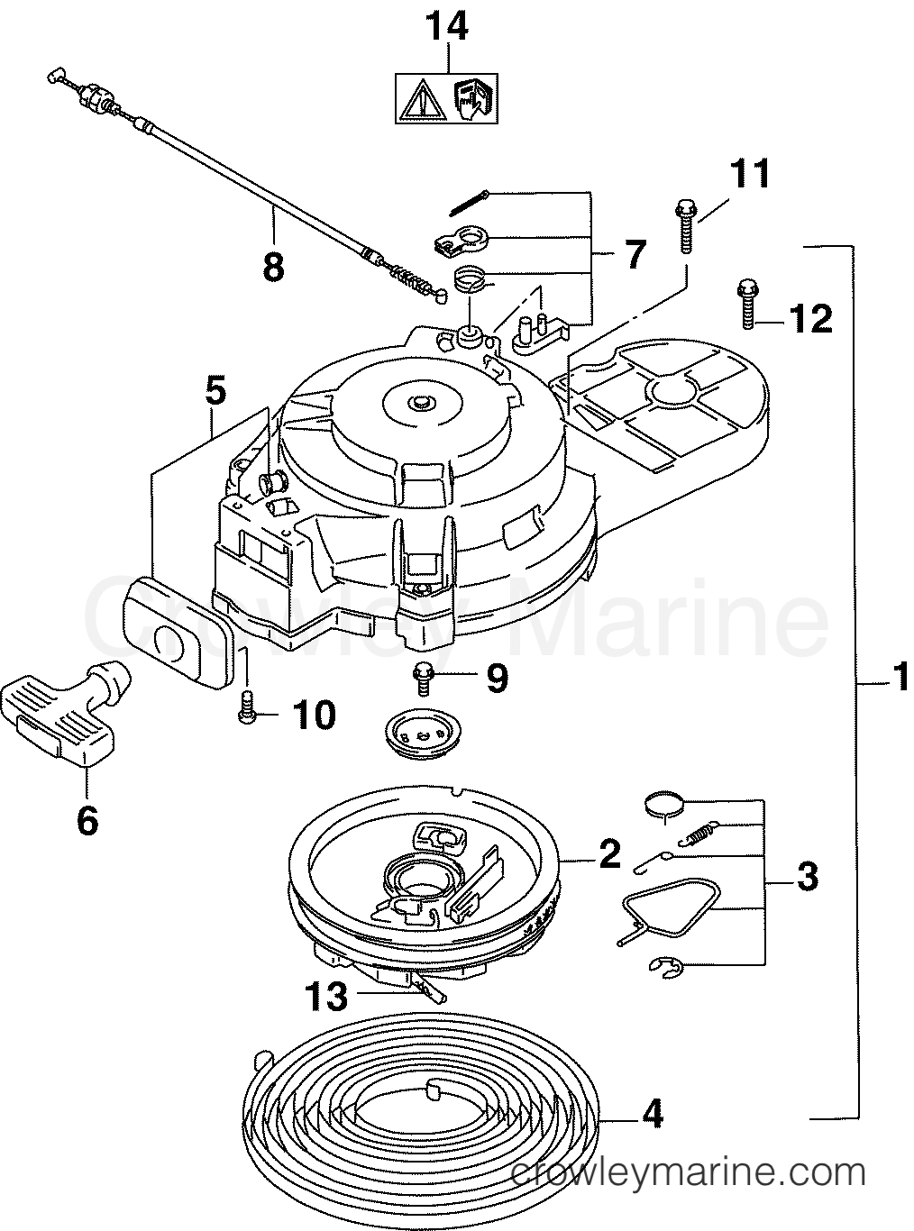 2005 Outboard 10 - J10R4SOA - RECOIL STARTER