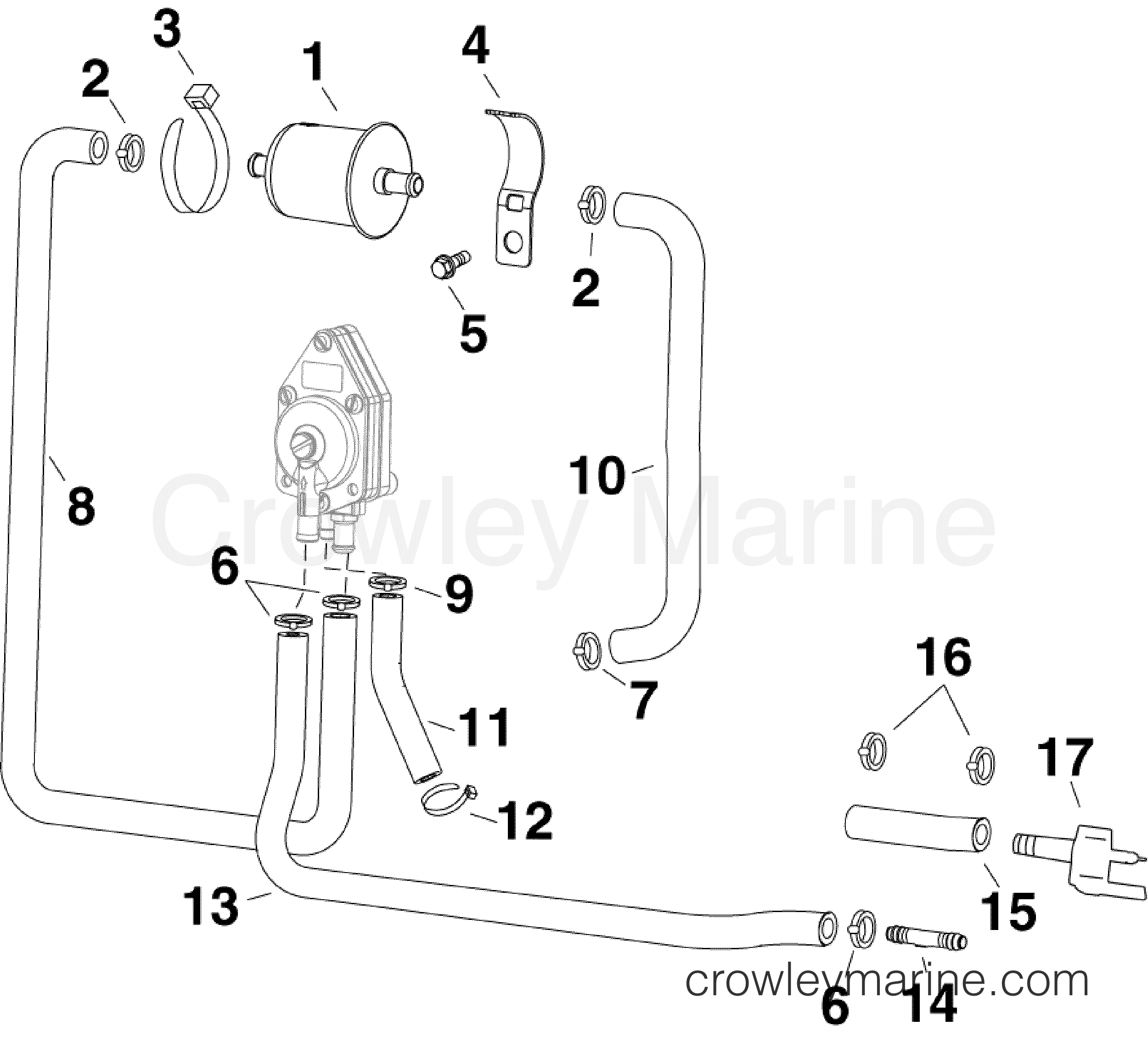 2010 Evinrude Outboards 40 - E40DPLISF FUEL FILTER section