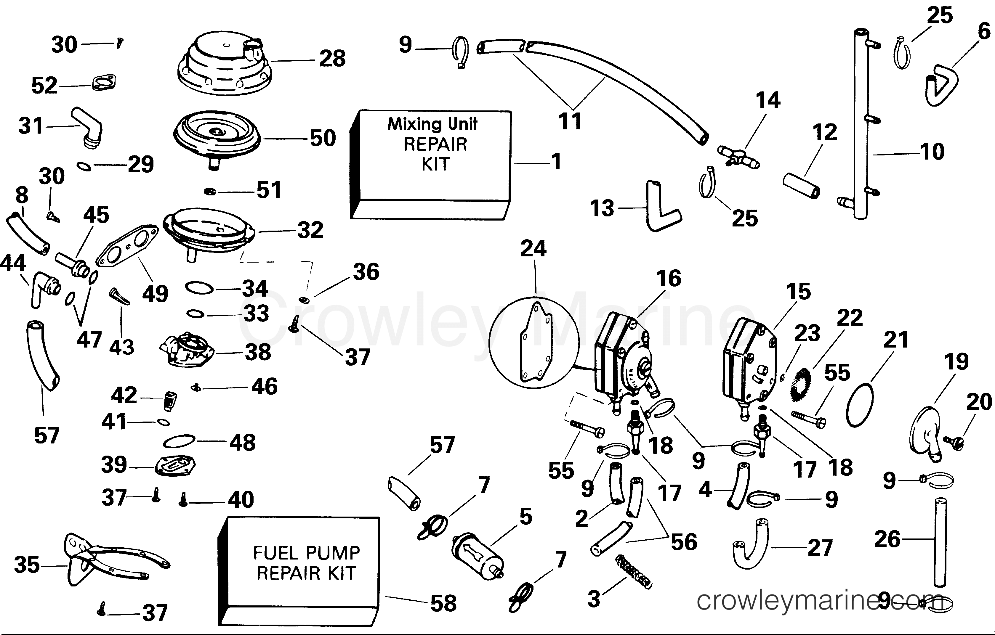 2001 Outboard 25 - J25PL3SIE - FUEL SYSTEM