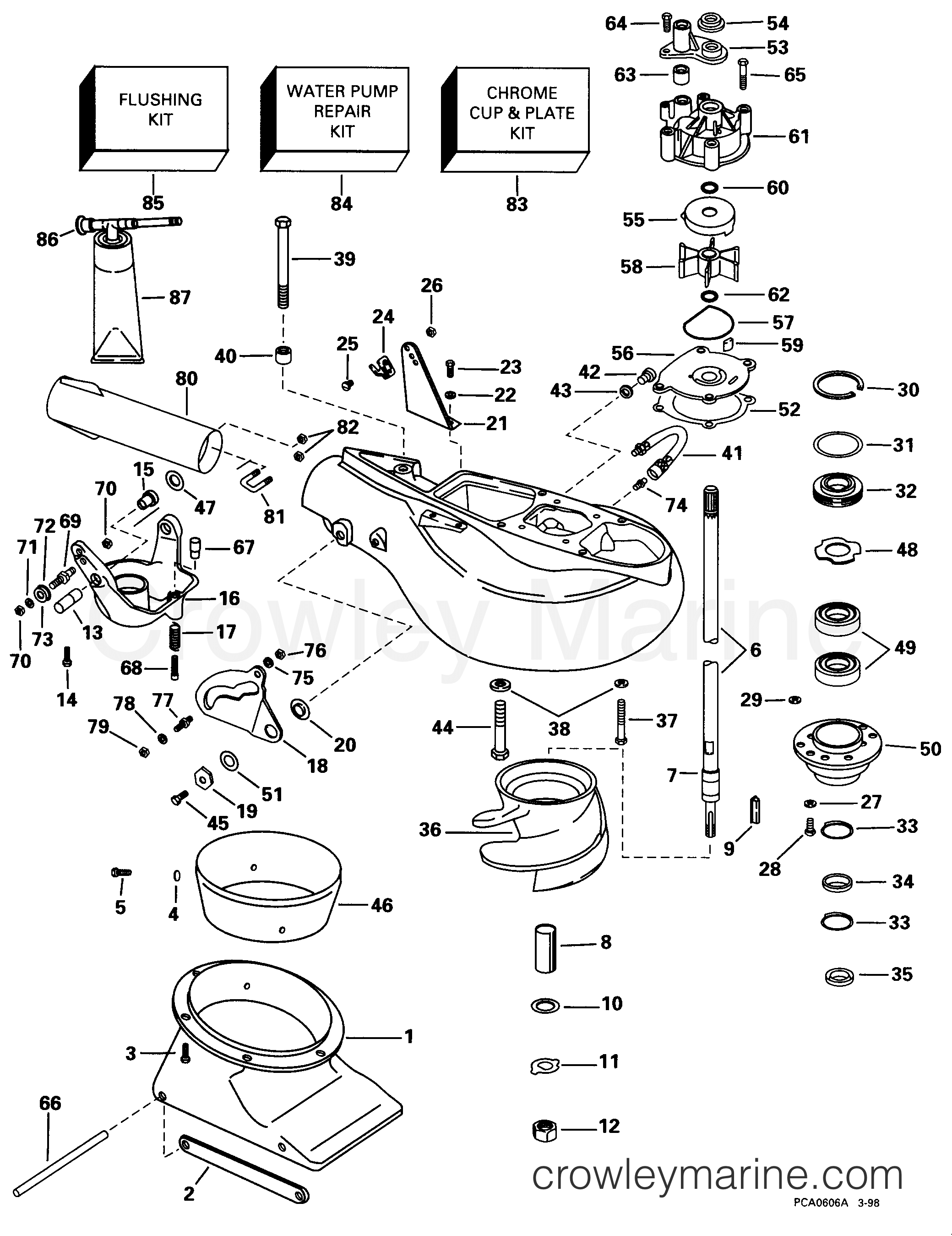 1998 Outboard 80 - J115JTLECS - JET DRIVE UNIT