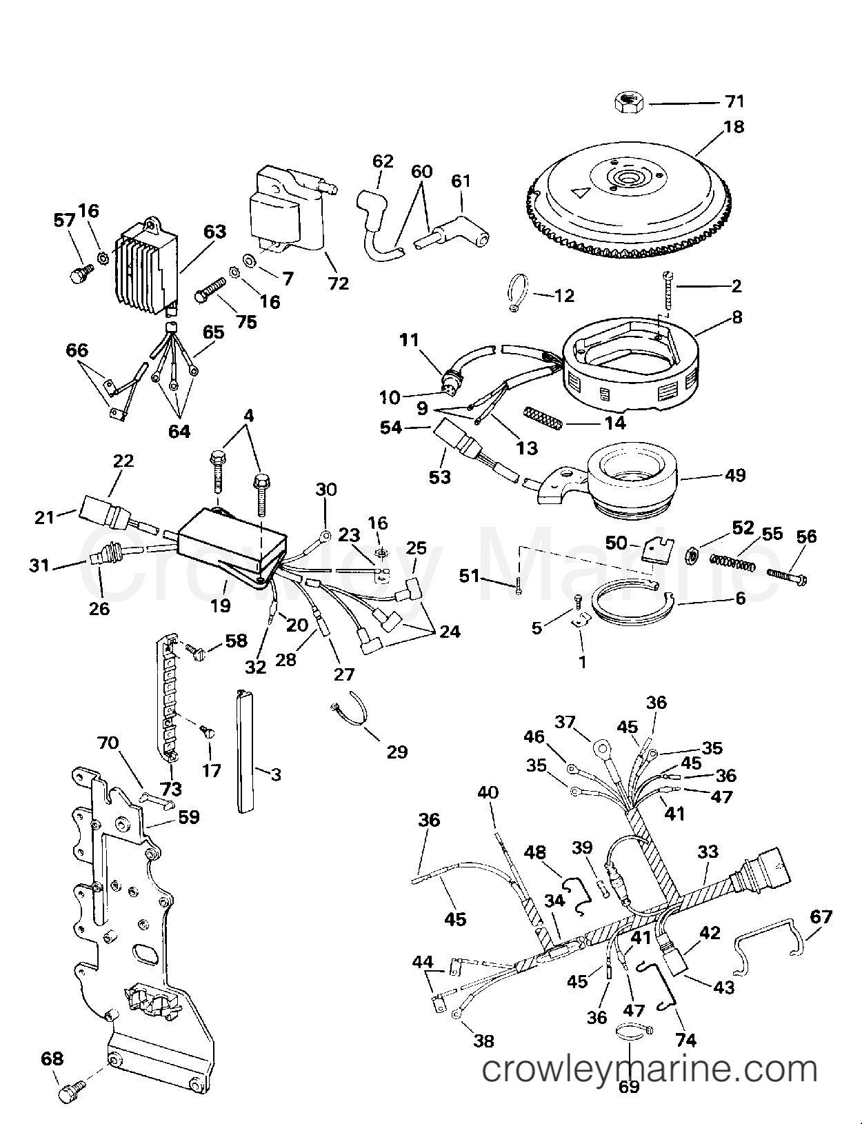 1994 Outboard 65 - E65WMLERS - IGNITION SYSTEM - VRO MODELS