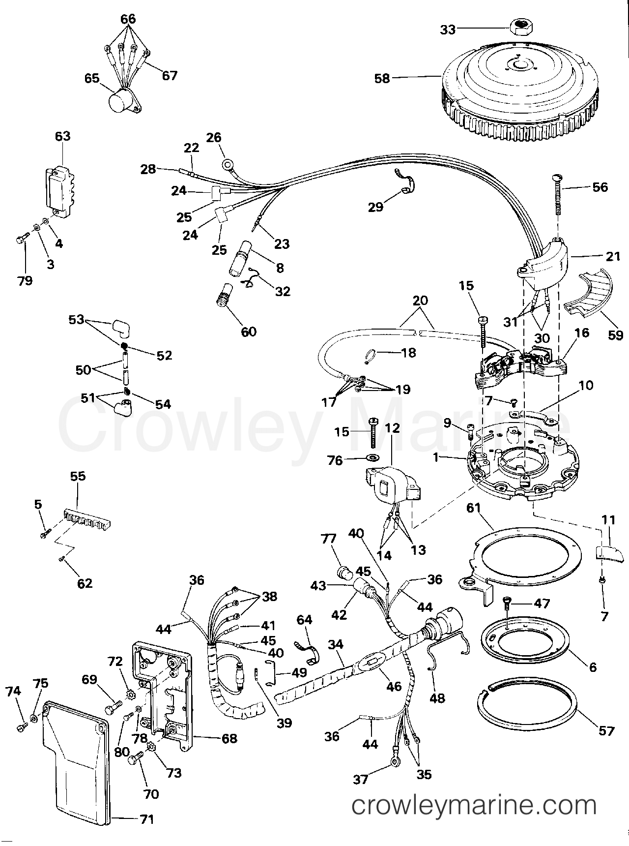 1993 Outboard 48 - J48ESLETE - IGNITION SYSTEM