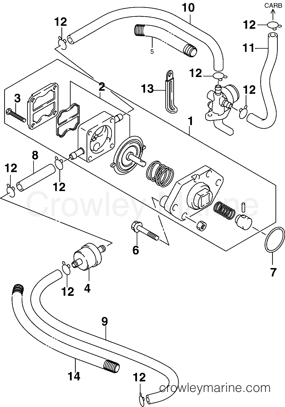 2004 Outboard 4 - J4R4SRC - FUEL PUMP 4HP