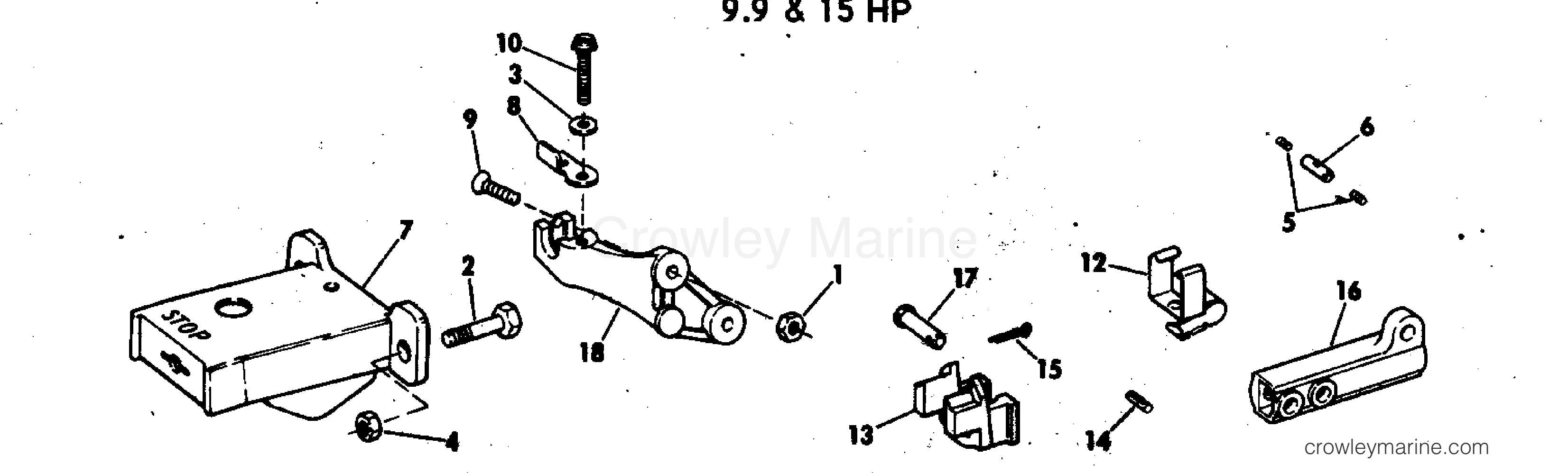 1977 Rigging Accessories - Remote Controls - ADAPTER KITS-REMOTE CONTROL 9.9 & 15 HP