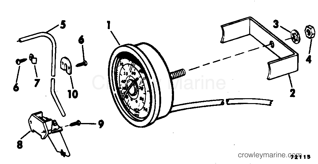 1981 Rigging Accessories - Instruments - SPEEDOMETER KIT - FLUSH MOUNT - 50 MPH