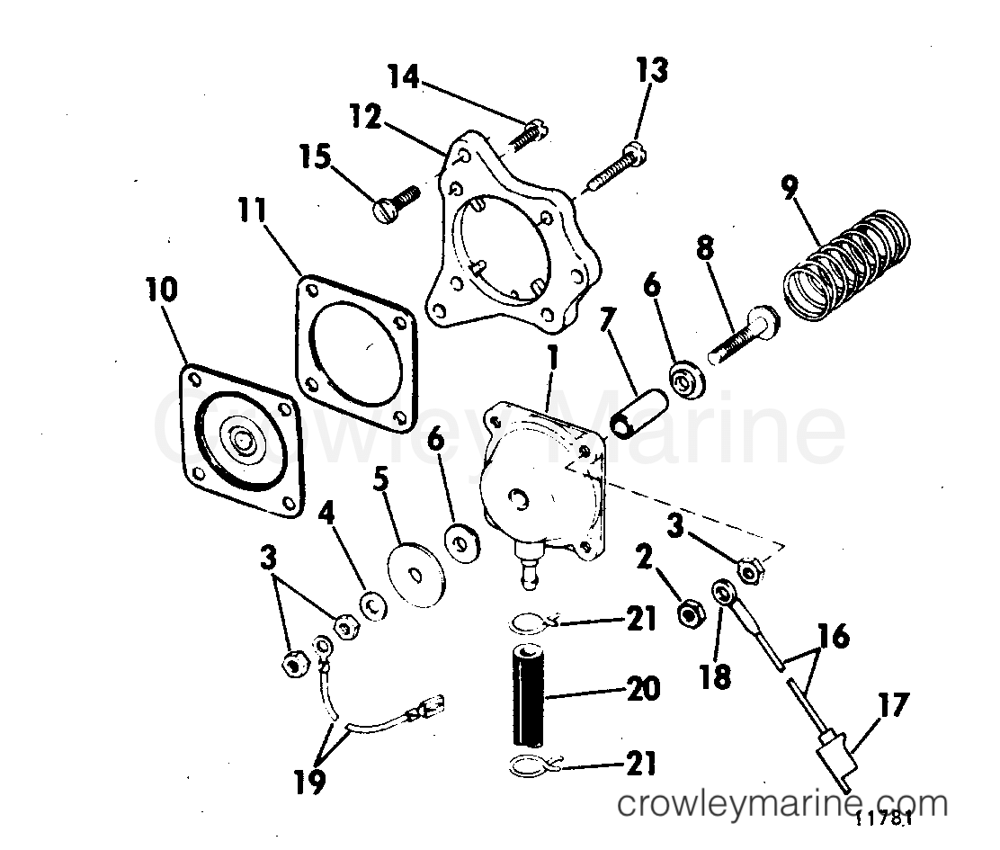 1972 Outboard 40 - 40RL72E - CUTOUT SWITCH