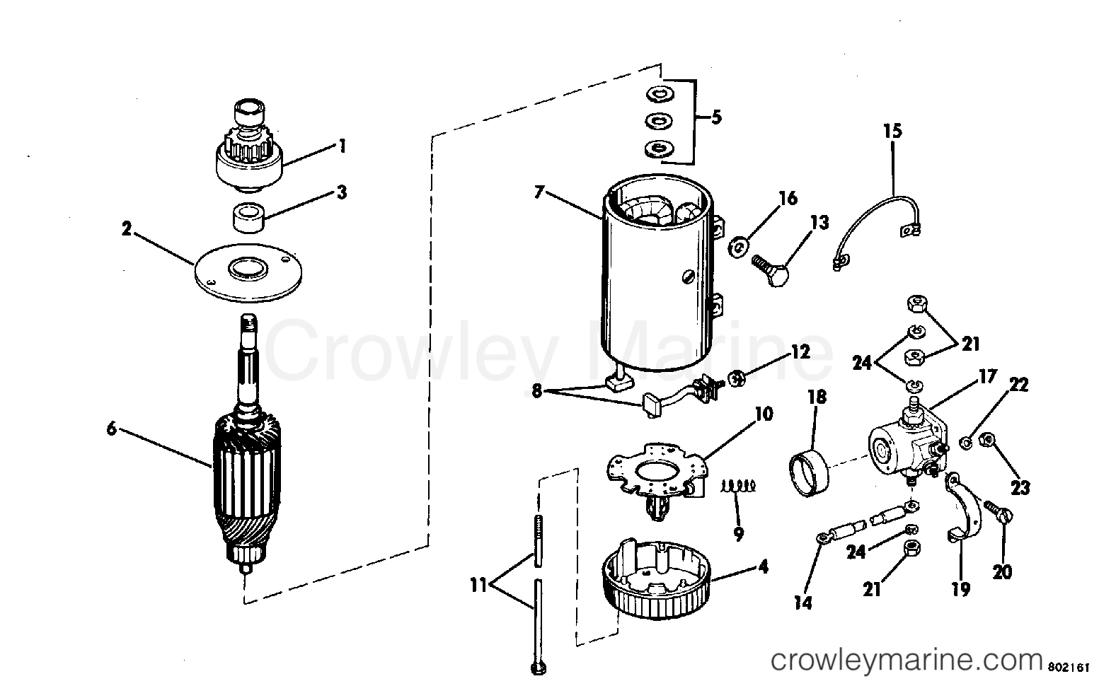 1981 Evinrude Outboards 70 - E70ELCIH ELECTRIC STARTER & SOLENOID PRESTOLITE MODELS MGD-4115 POA-4 section