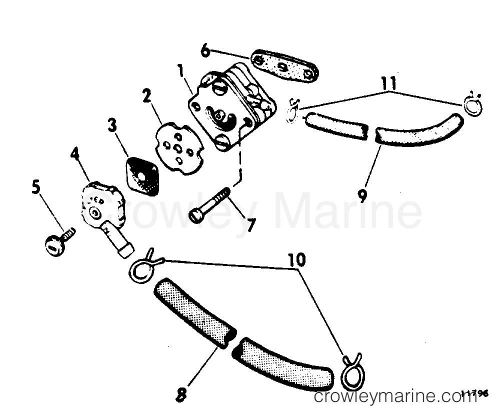 1971 Outboard 4 - 4WL71D - FUEL PUMP