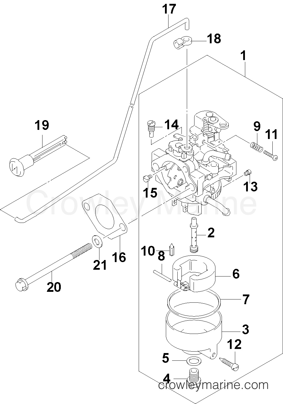 2004 Outboard 5 - J5RL4SRC - CARBURETOR