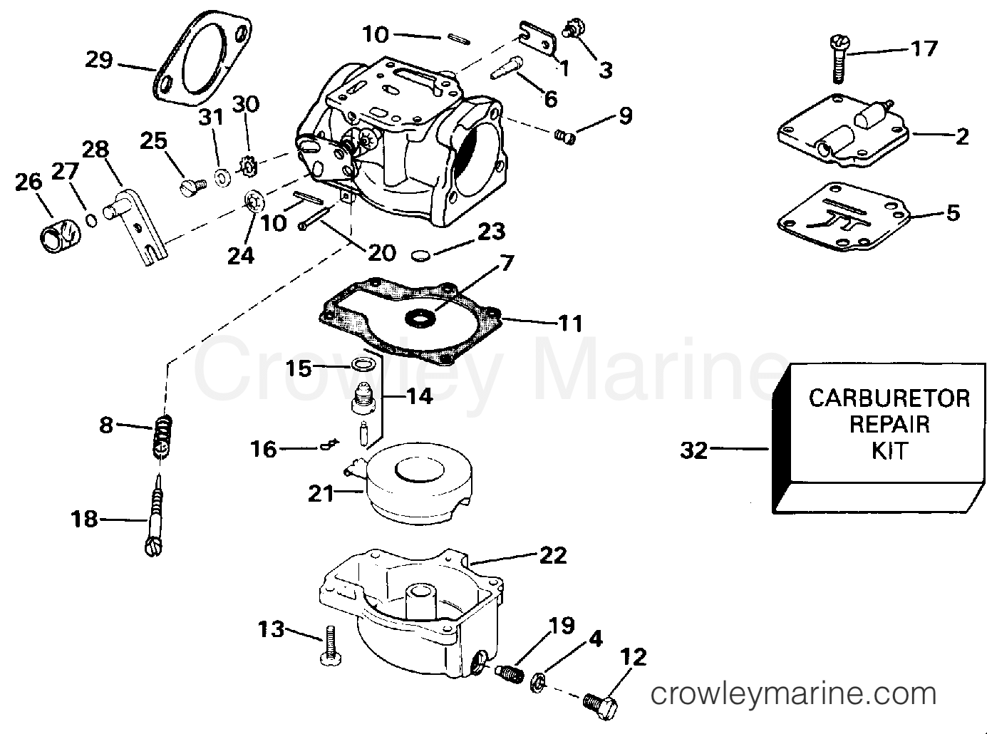 1993 Outboard 50 - E50BEETB - CARBURETOR - ALL 50 MODELS