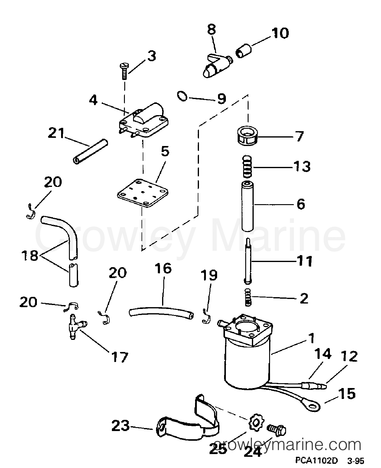 1998 Outboard 9.9 - J10FEXECM - ELECTRIC PRIMER SYSTEM