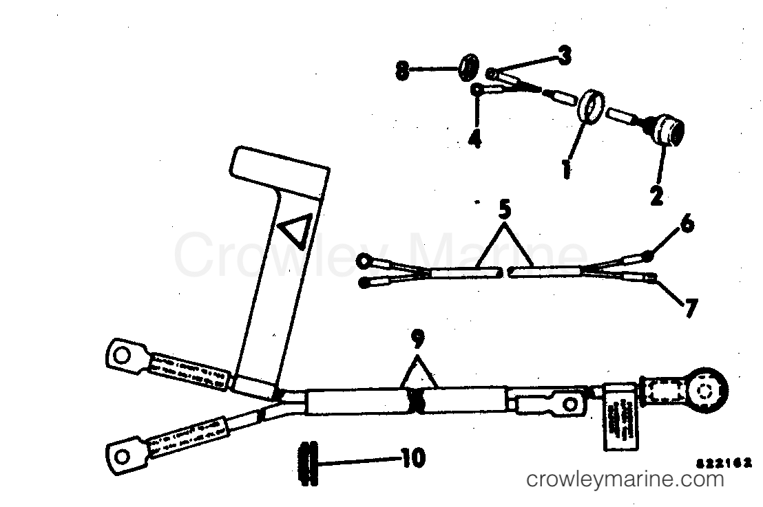1982 Outboard 35 - E35RCND - CABLE AND START SWITCH
