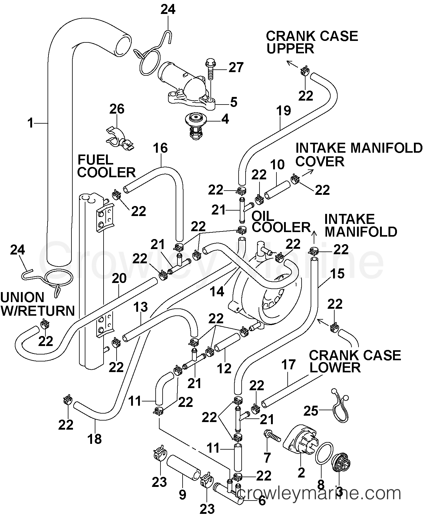 2004 Outboard 140 - J140PL4SRC - THERMOSTAT