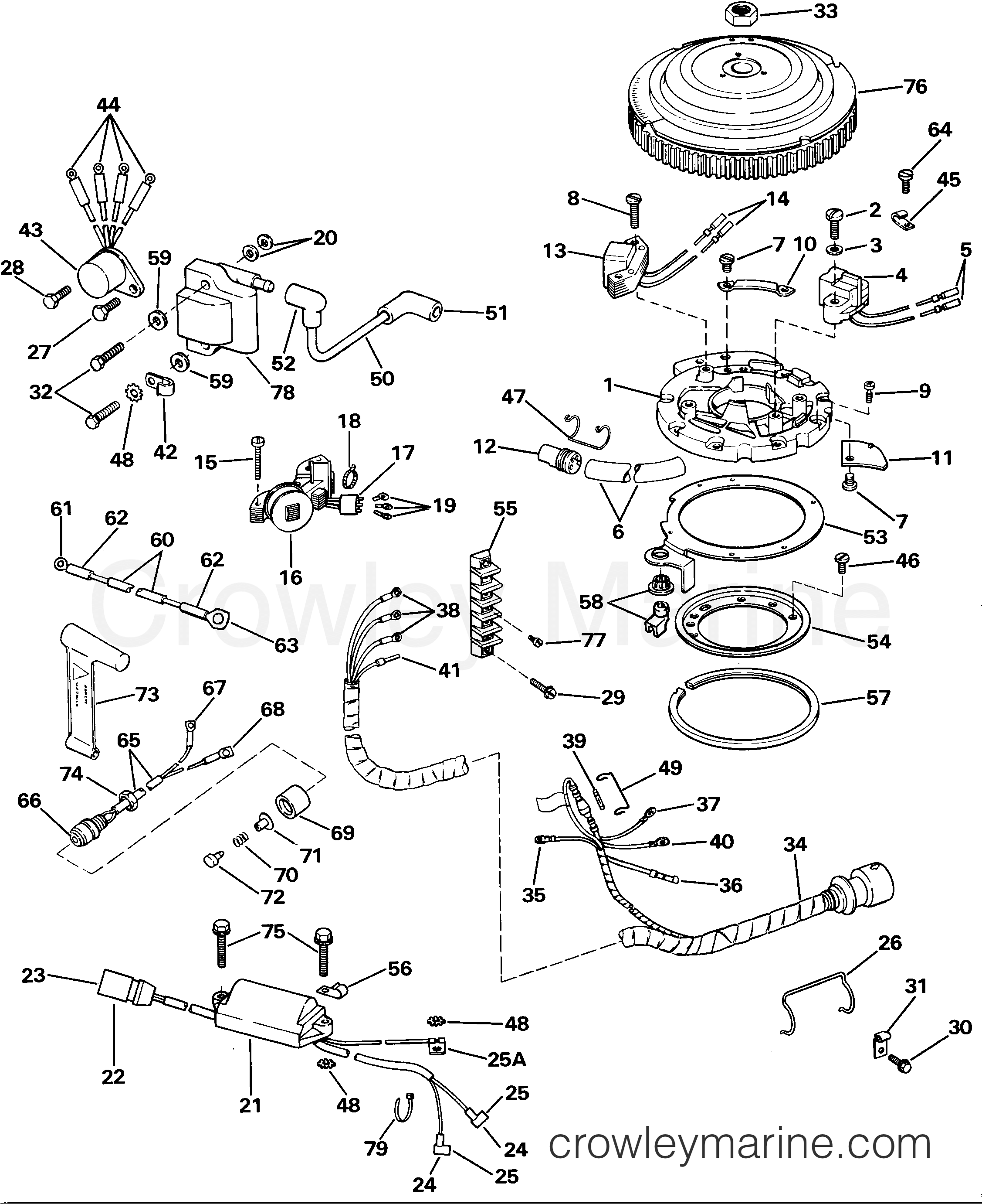 1985 Outboard 60 - J60ELCOD - IGNITION SYSTEM