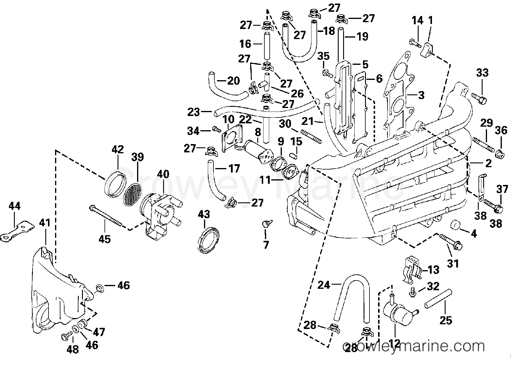 2000 Outboard 70 - E70 - INTAKE MANIFOLD