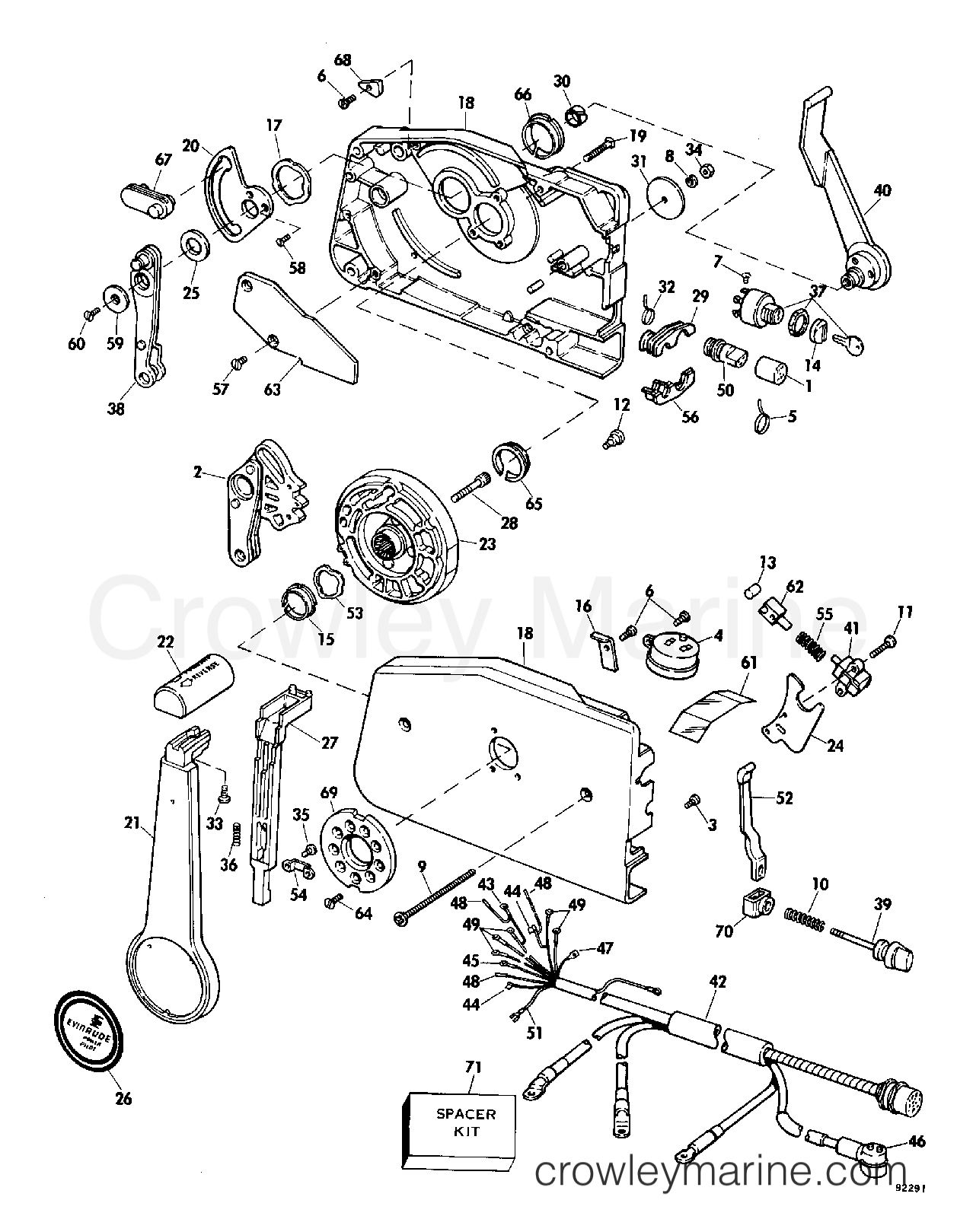 1979 Outboard 50 - 50902C - REMOTE CONTROL