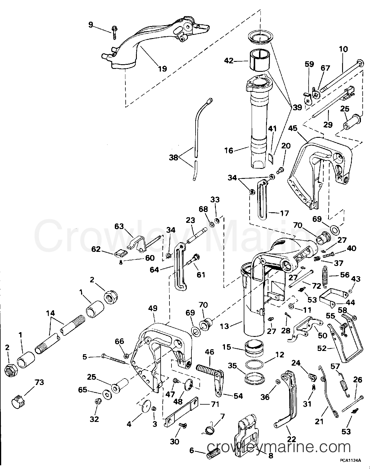 1996 Outboard 9.9 - HJ10FELEDC - MIDSECTION