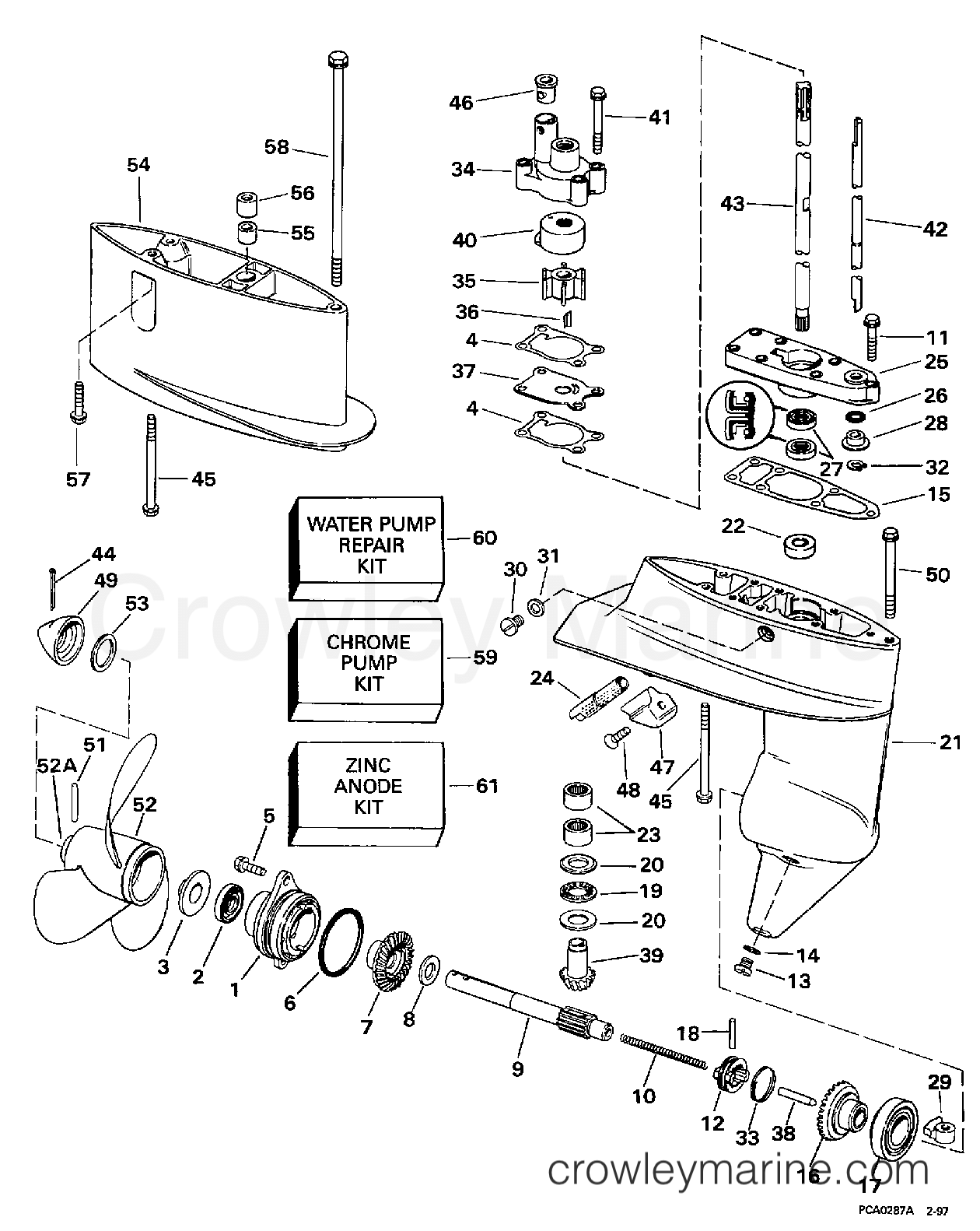 1997 Outboard 8 - BJ8RCB - GEARCASE