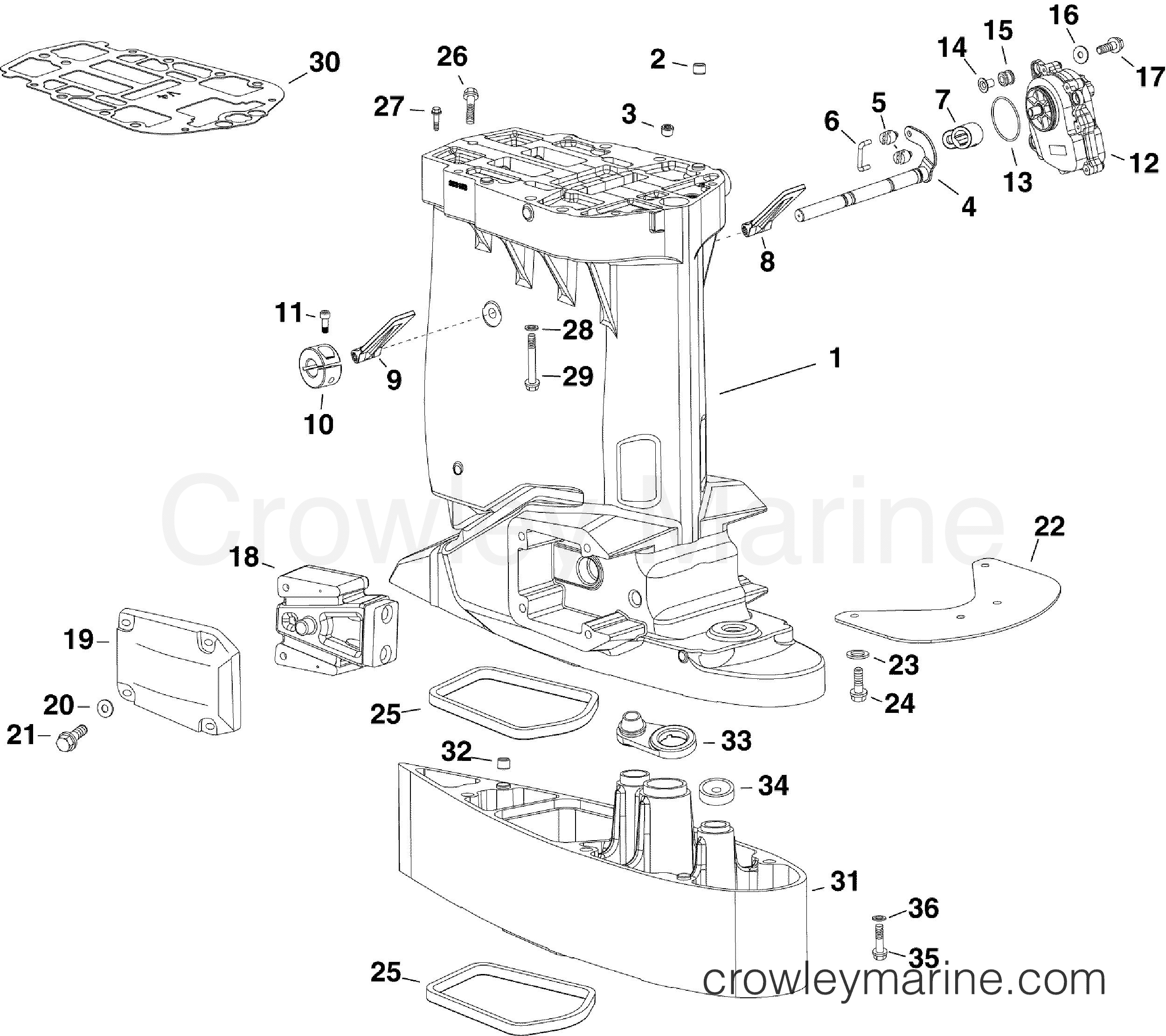 2012 Evinrude Outboards 130 - E130DPLINA EXHAUST HOUSING section