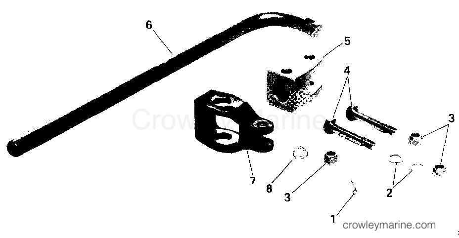 1989 Rigging Accessories - Steering - STEPPED TRANSOM KIT
