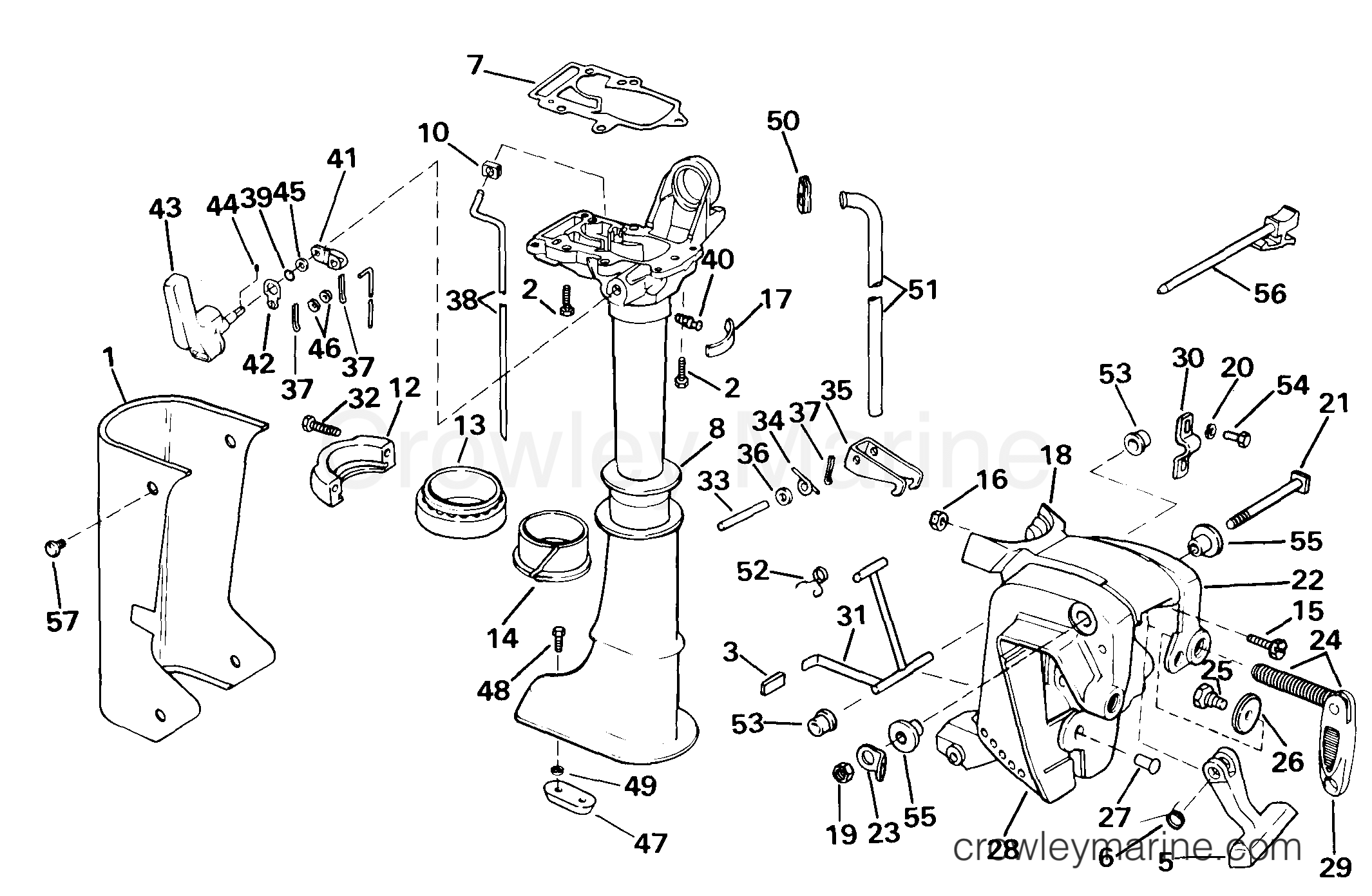 1999 Outboard 4 - J4REEA - MIDSECTION