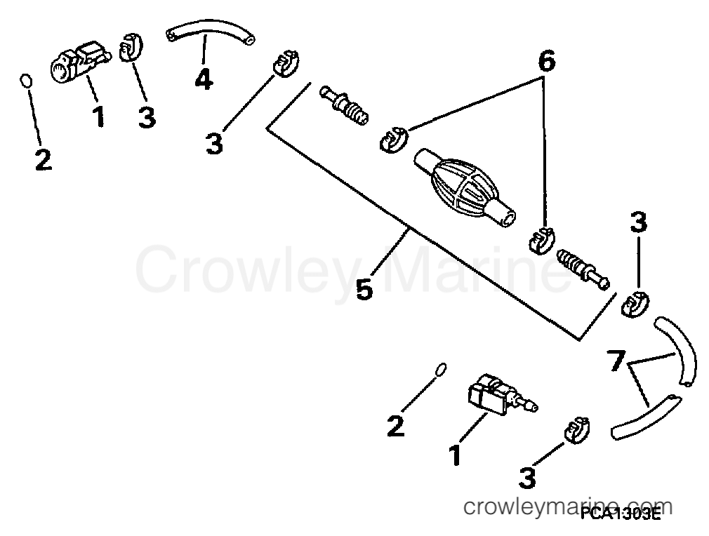 FUEL HOSE & PRIMER BULB 3/8 IN. I.D. 1997 Rigging Accessories Fuel