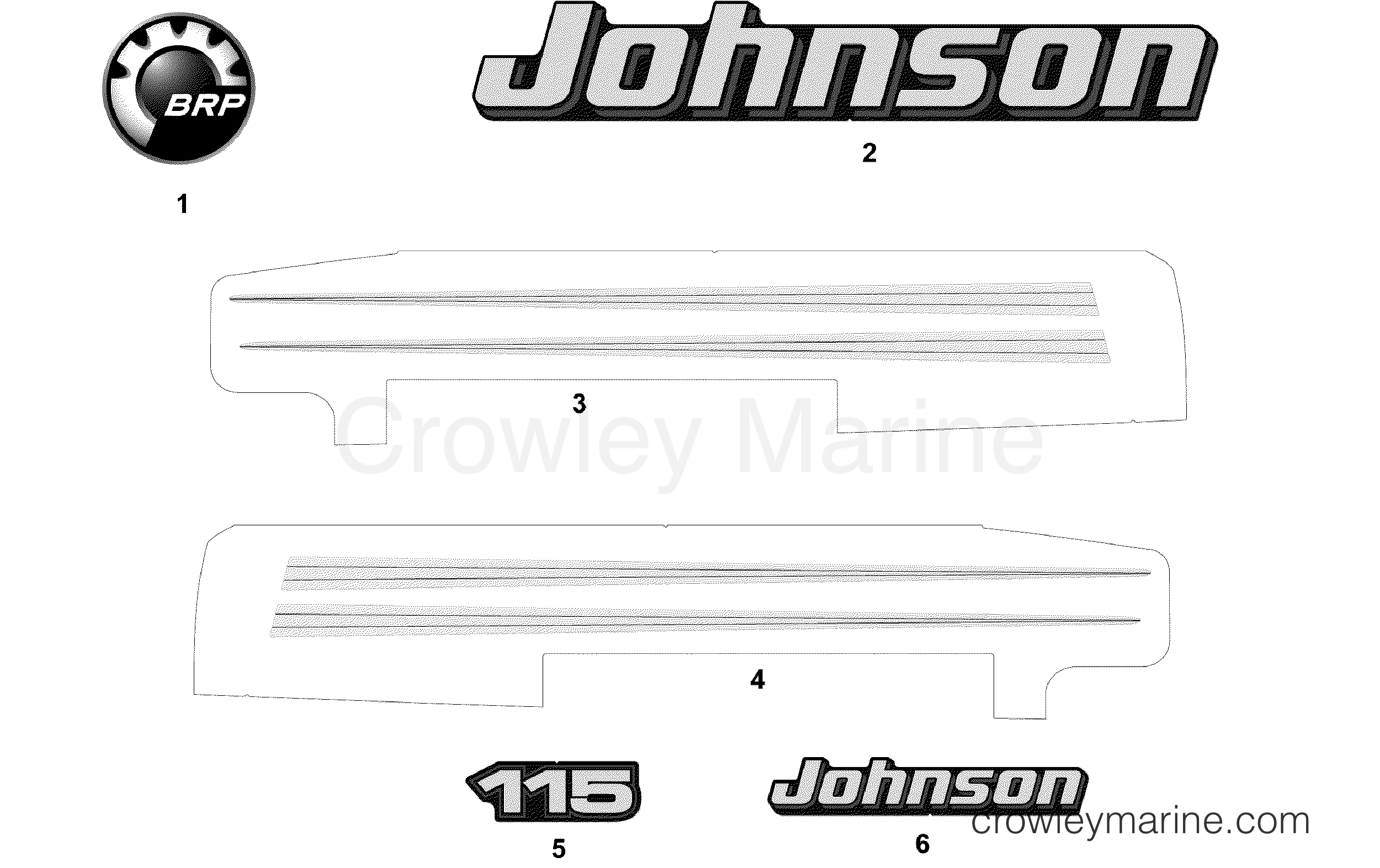 2006 Outboard 115 - J115GLSDE - DECALS GRAPHITE MODELS