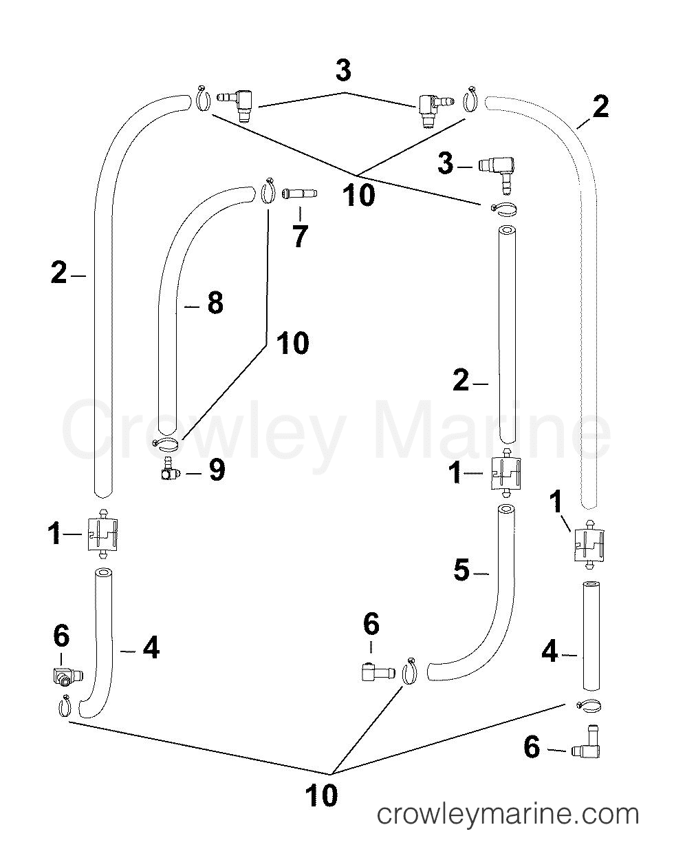AF Outboard 130 - E130DPLAFB - OIL RECIRCULATION SYSTEM