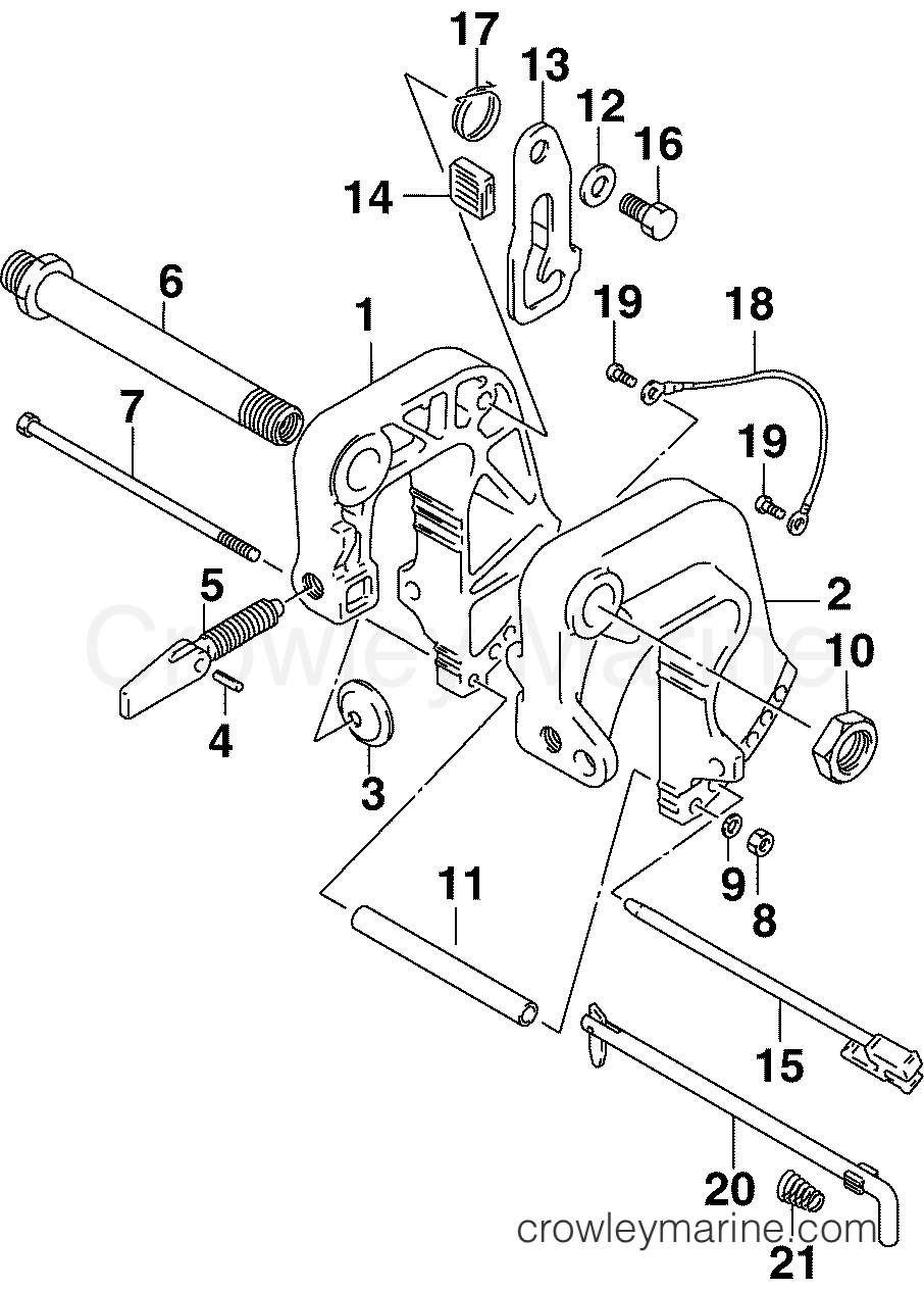 2004 Outboard 10 - J10EL4SRC - STERN BRACKET