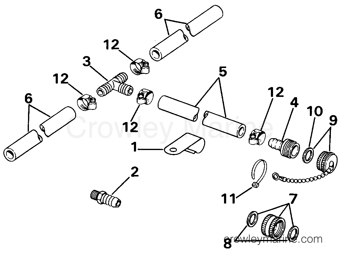 1989 Rigging OMC Stern Drive - All Models - ENGINE FLUSHING KIT - V6 & V8