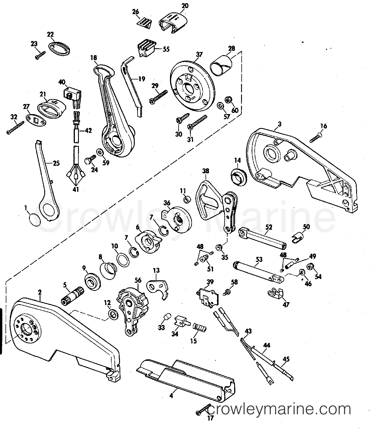 1978 Rigging Accessories - Remote Controls - REMOTE CTRL ASSY-CONCEALED SIDE MOUNT 6 - 235 HP