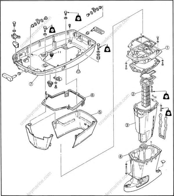Bracket Unit [Exploded Diagram] [1990] | Crowley Marine