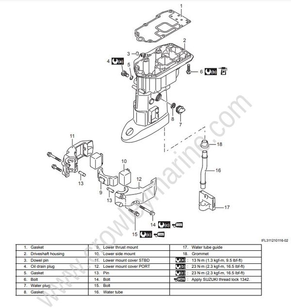 Service Manual DF25A, DF30A Mid Unit[Housing And Bracket[Service