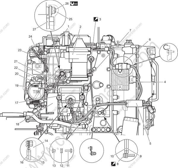 Service Manual DF80A, DF90A, DF70A Wire Routing [59][Df80A, Df90A