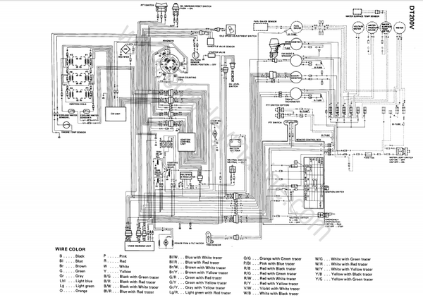 Service Manual DT150, DT225, DT200, DT175 Wiring Diagram [102][Dt150
