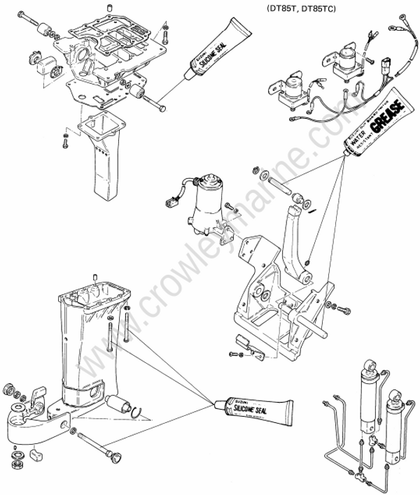 Service Manual DT75, DT85 Engine Holder, Driveshaft Housing, Power Unit