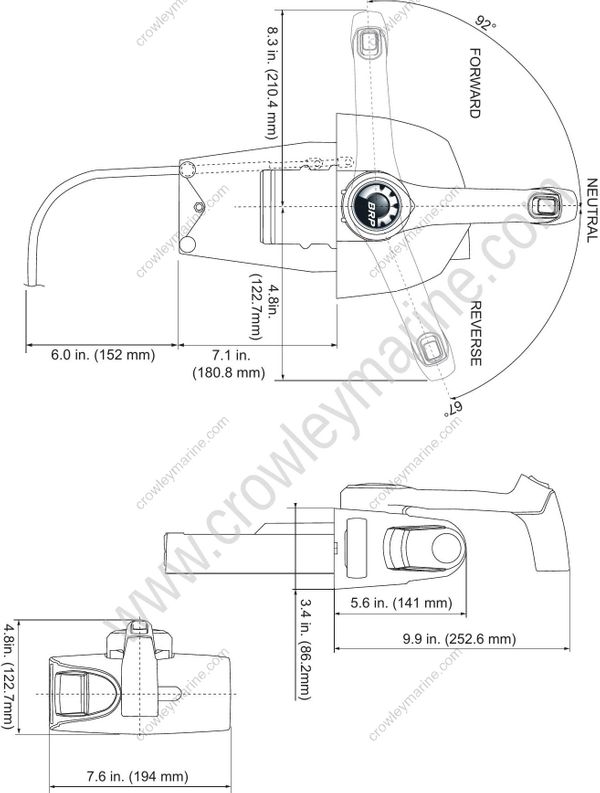 Portable Outboard Binnacle Mount Remote Control [766578] | Crowley Marine