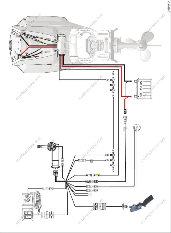 Icon Ii Concealed Side Mount Remote Control [356584 Reva] | Crowley Marine