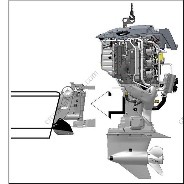 Evinrude ETec G2 74° V6 (3.4 L) Dynamic Power Steering Update Kit