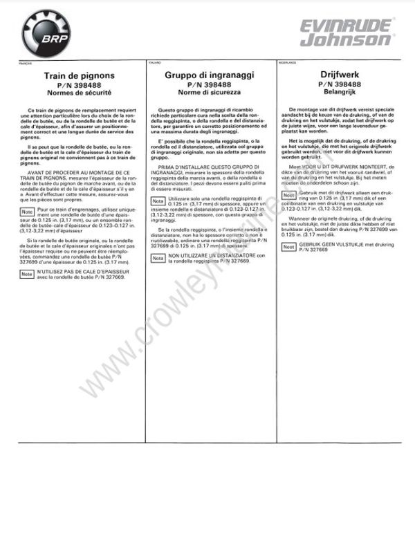 Gearset Assembly [327224] Crowley Marine